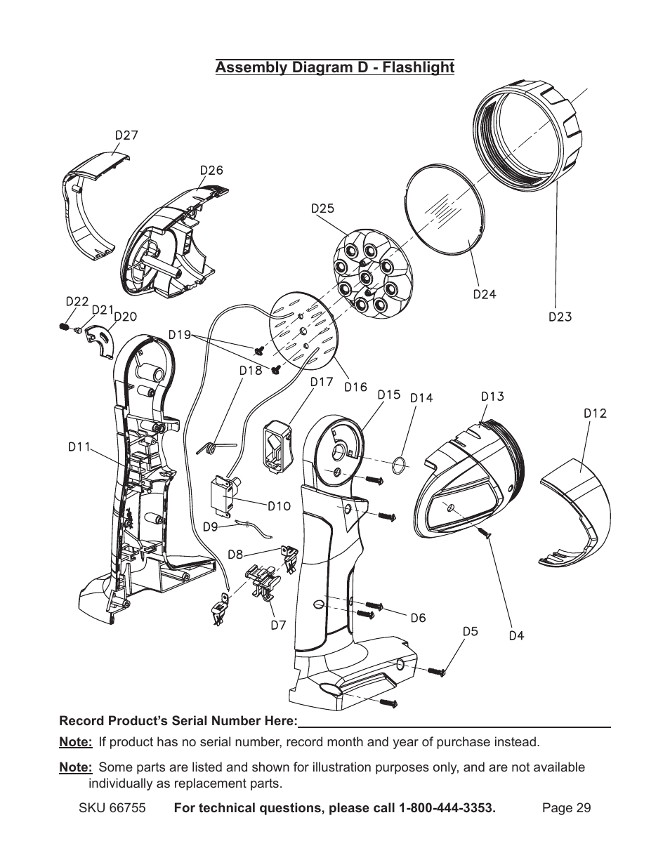 Harbor Freight Tools Power Tool Set 66755 User Manual | Page 29 / 30