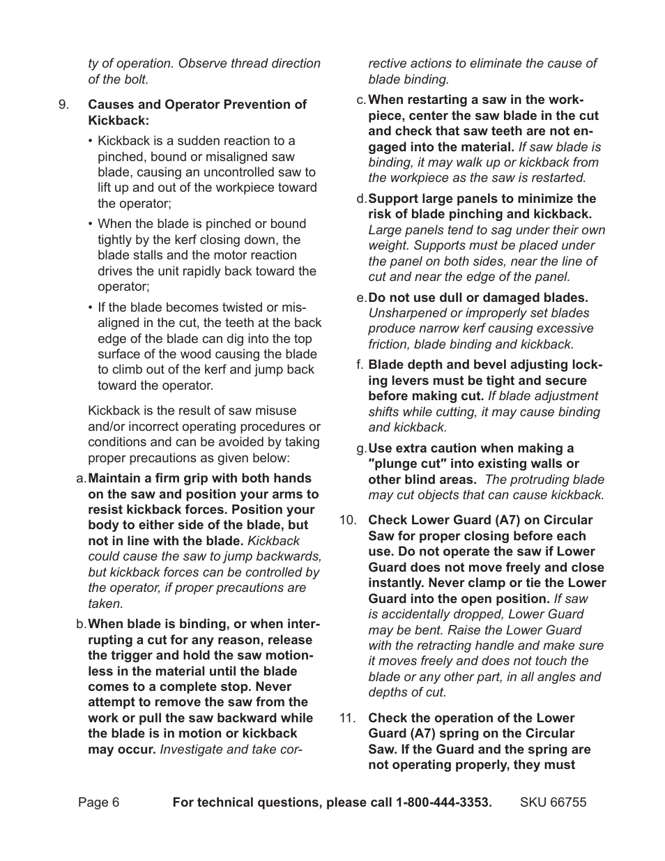 Harbor Freight Tools Power Tool Set 66755 User Manual | Page 6 / 30