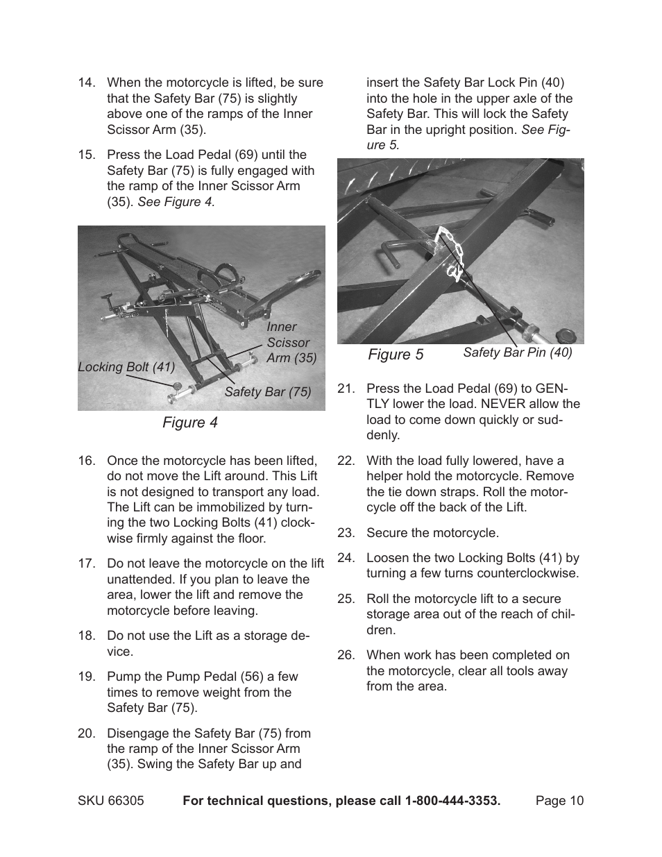 Harbor Freight Tools 66305 User Manual | Page 10 / 16