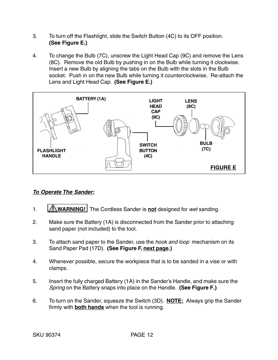 Harbor Freight Tools 90374 User Manual | Page 12 / 22