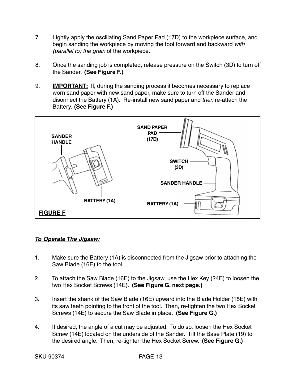 Harbor Freight Tools 90374 User Manual | Page 13 / 22