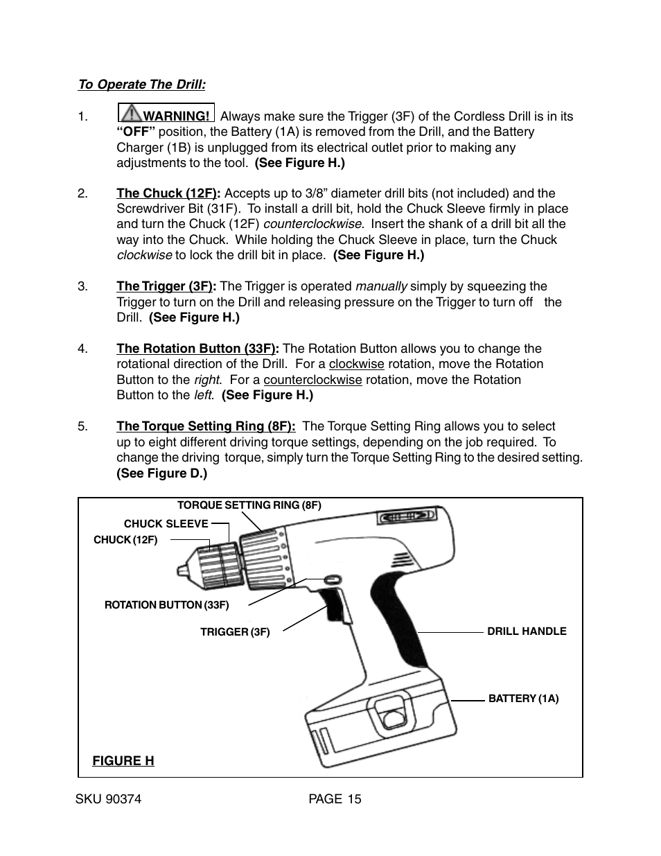 Harbor Freight Tools 90374 User Manual | Page 15 / 22