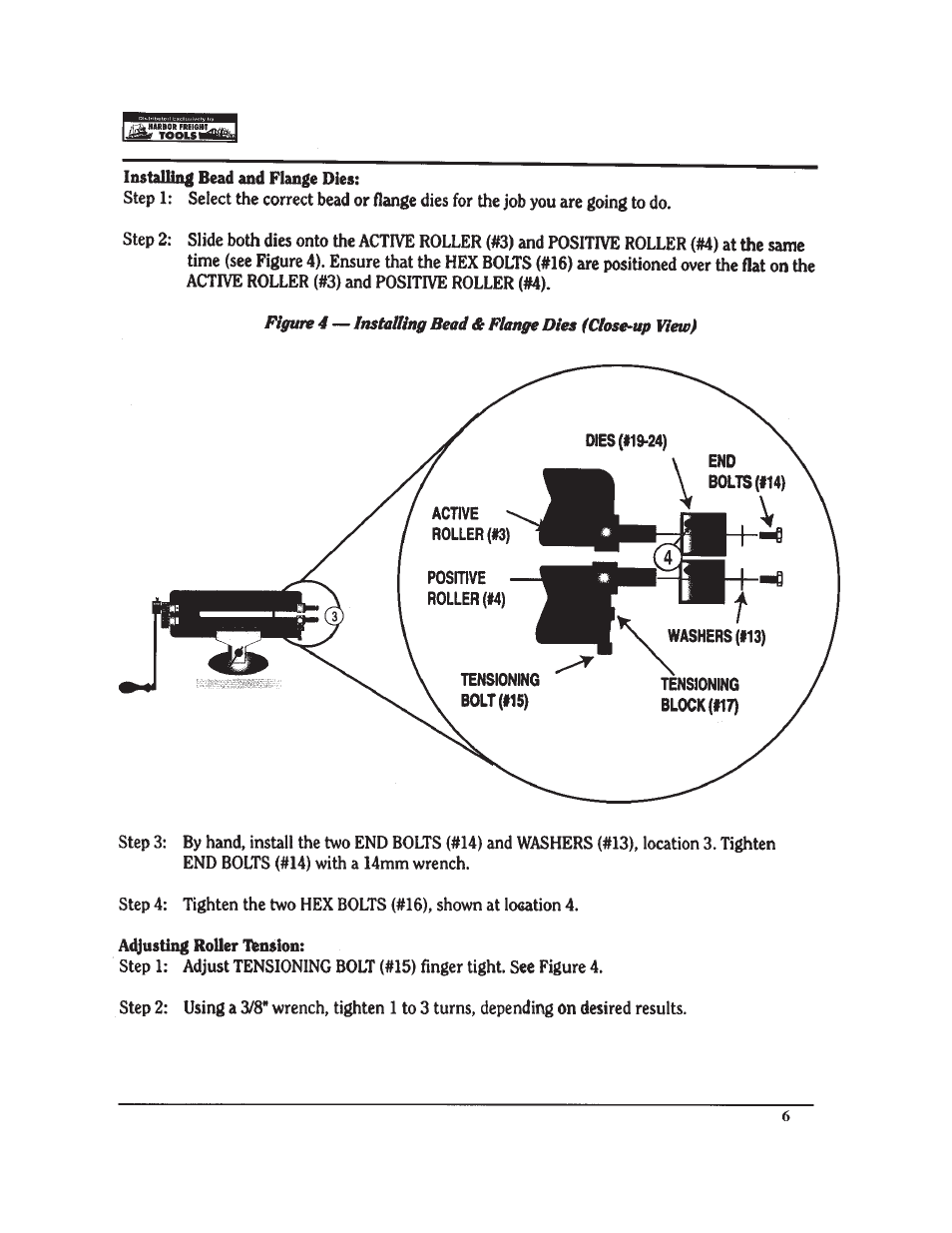 Harbor Freight Tools BEAD ROLLER KIT 34104 User Manual | Page 6 / 10