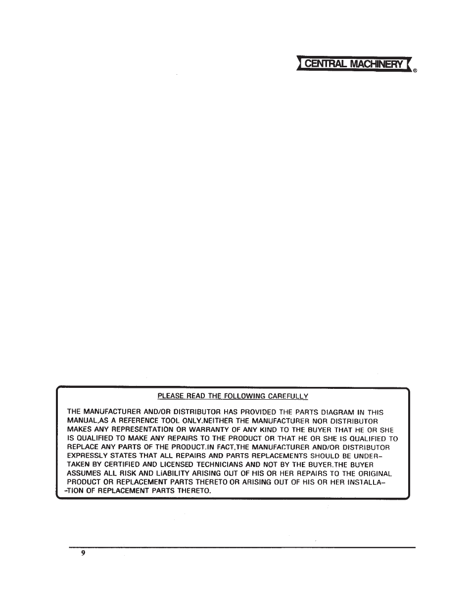 Harbor Freight Tools BEAD ROLLER KIT 34104 User Manual | Page 9 / 10