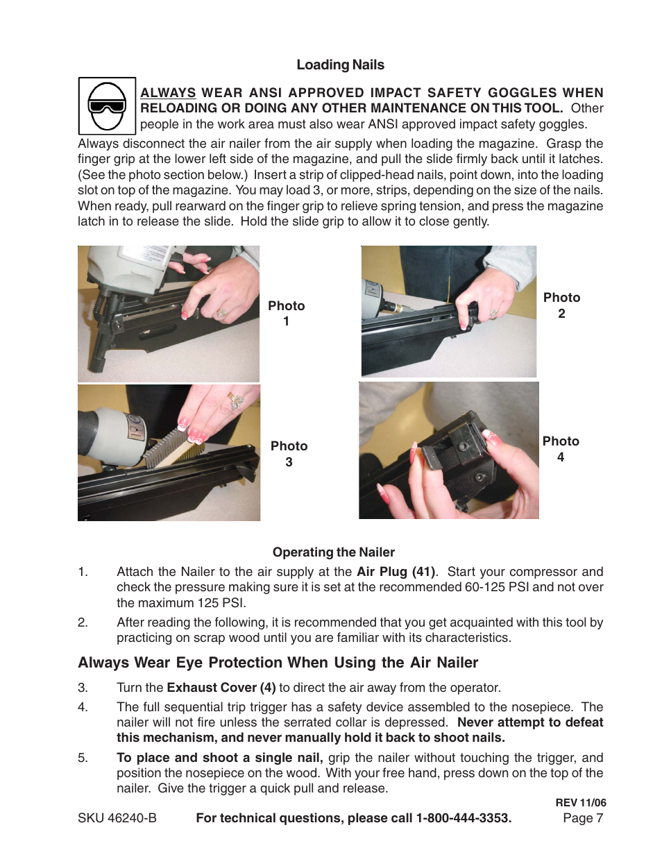 Harbor Freight Tools 46240-B User Manual | Page 7 / 11