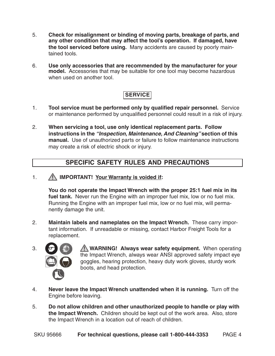 Harbor Freight Tools 95666 User Manual | Page 4 / 22