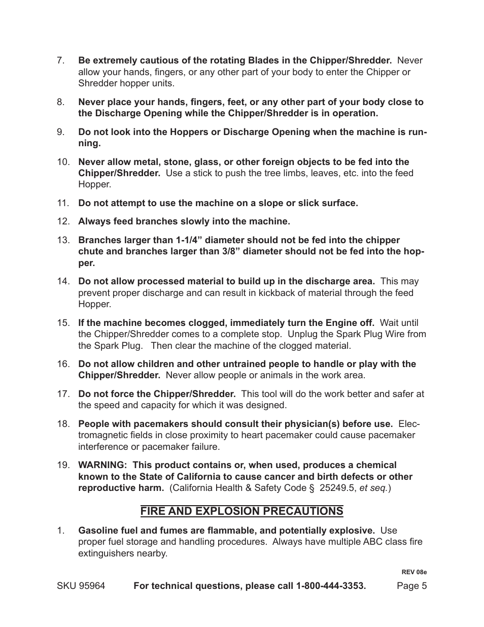 Harbor Freight Tools 95964 User Manual | Page 5 / 21
