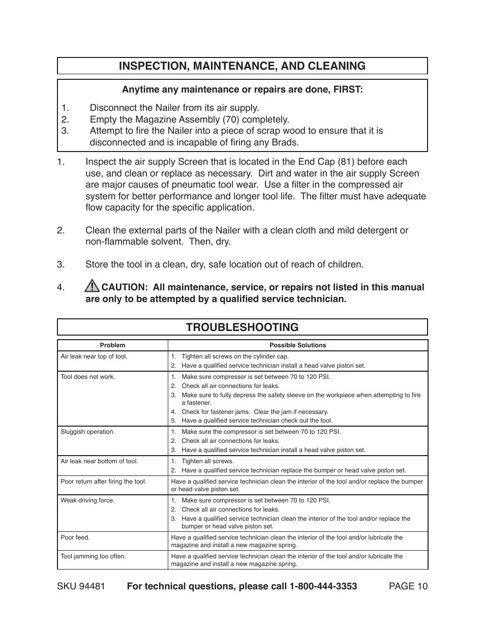 Harbor Freight Tools 97520 User Manual | Page 10 / 13