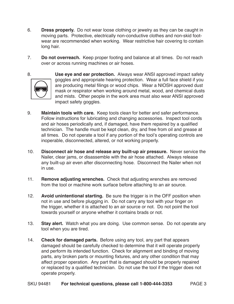 Harbor Freight Tools 97520 User Manual | Page 3 / 13