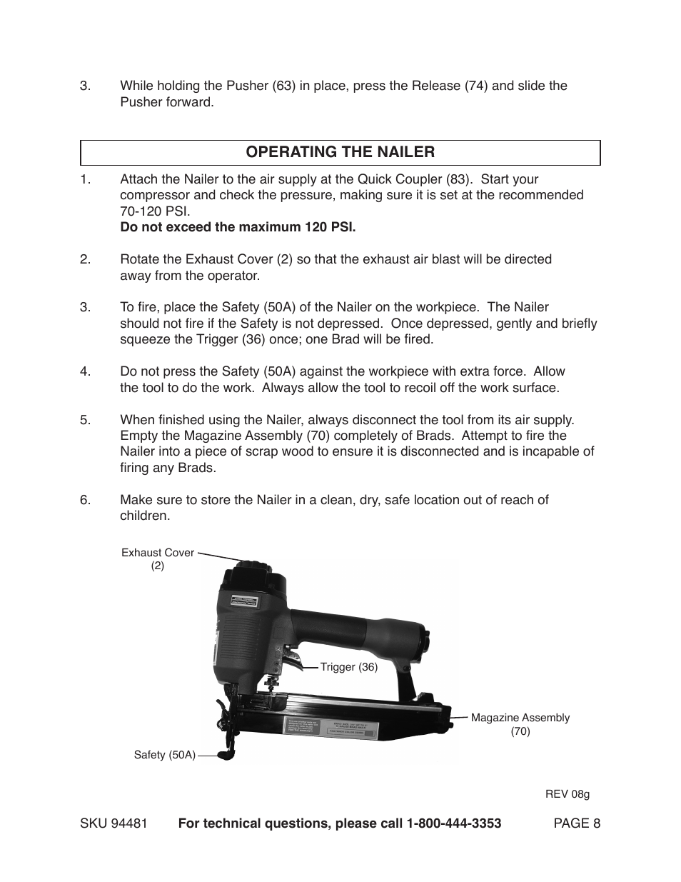 Harbor Freight Tools 97520 User Manual | Page 8 / 13