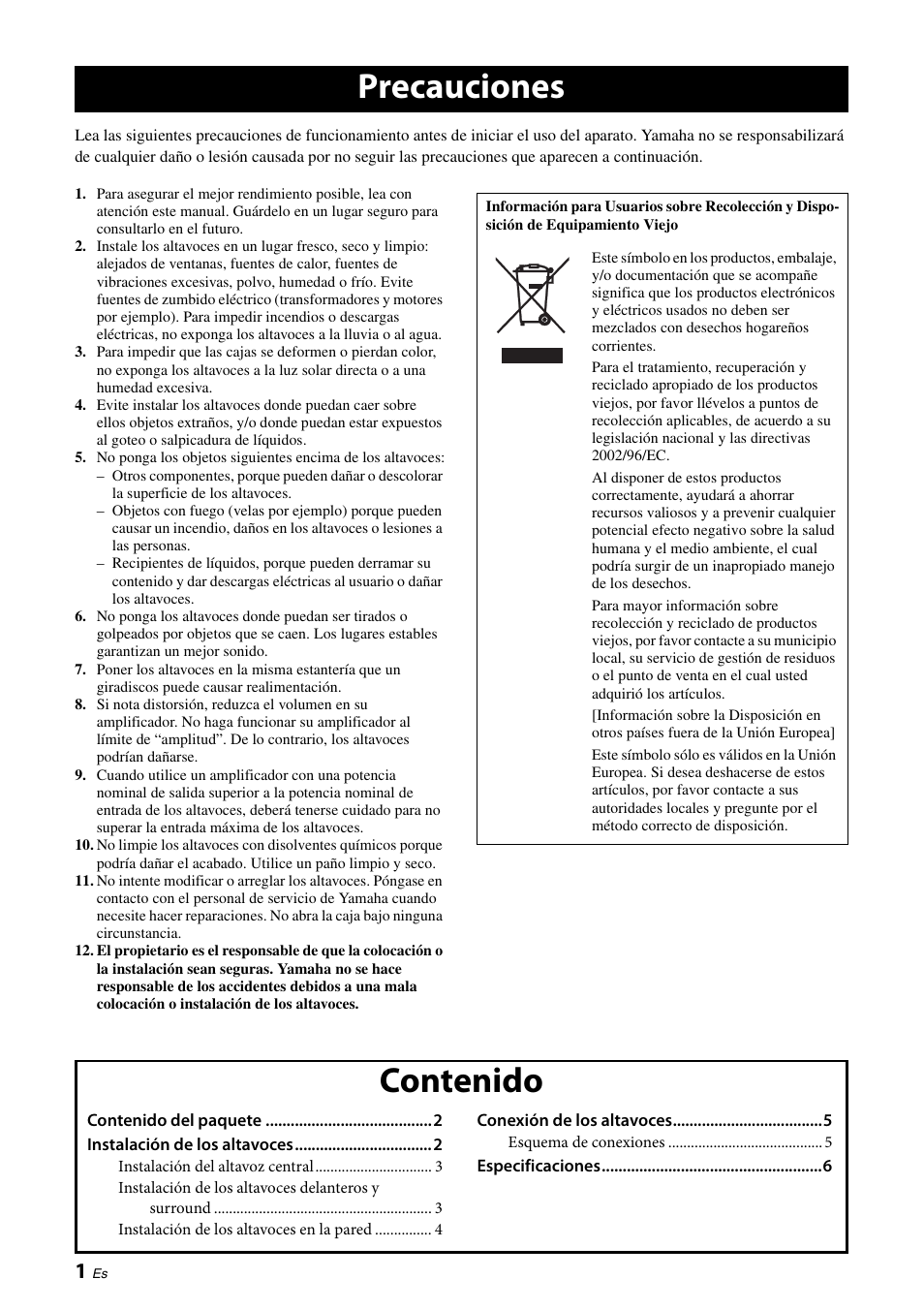 Yamaha NS-PB120 User Manual | Page 14 / 28