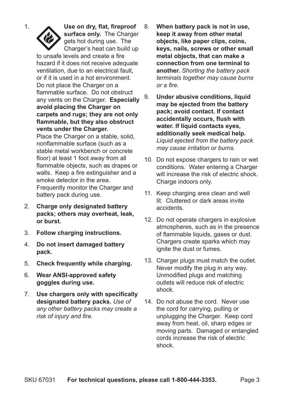 Harbor Freight Tools DRILL MASTER 67031 User Manual | Page 3 / 8