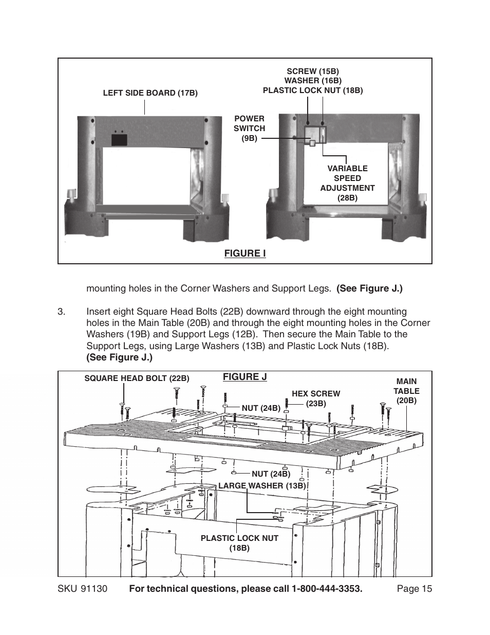 Harbor Freight Tools ROUTER WITH FULL SIZE TABLE 91130 User Manual | Page 15 / 32