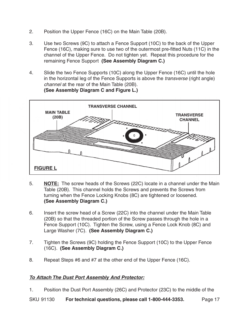 Harbor Freight Tools ROUTER WITH FULL SIZE TABLE 91130 User Manual | Page 17 / 32