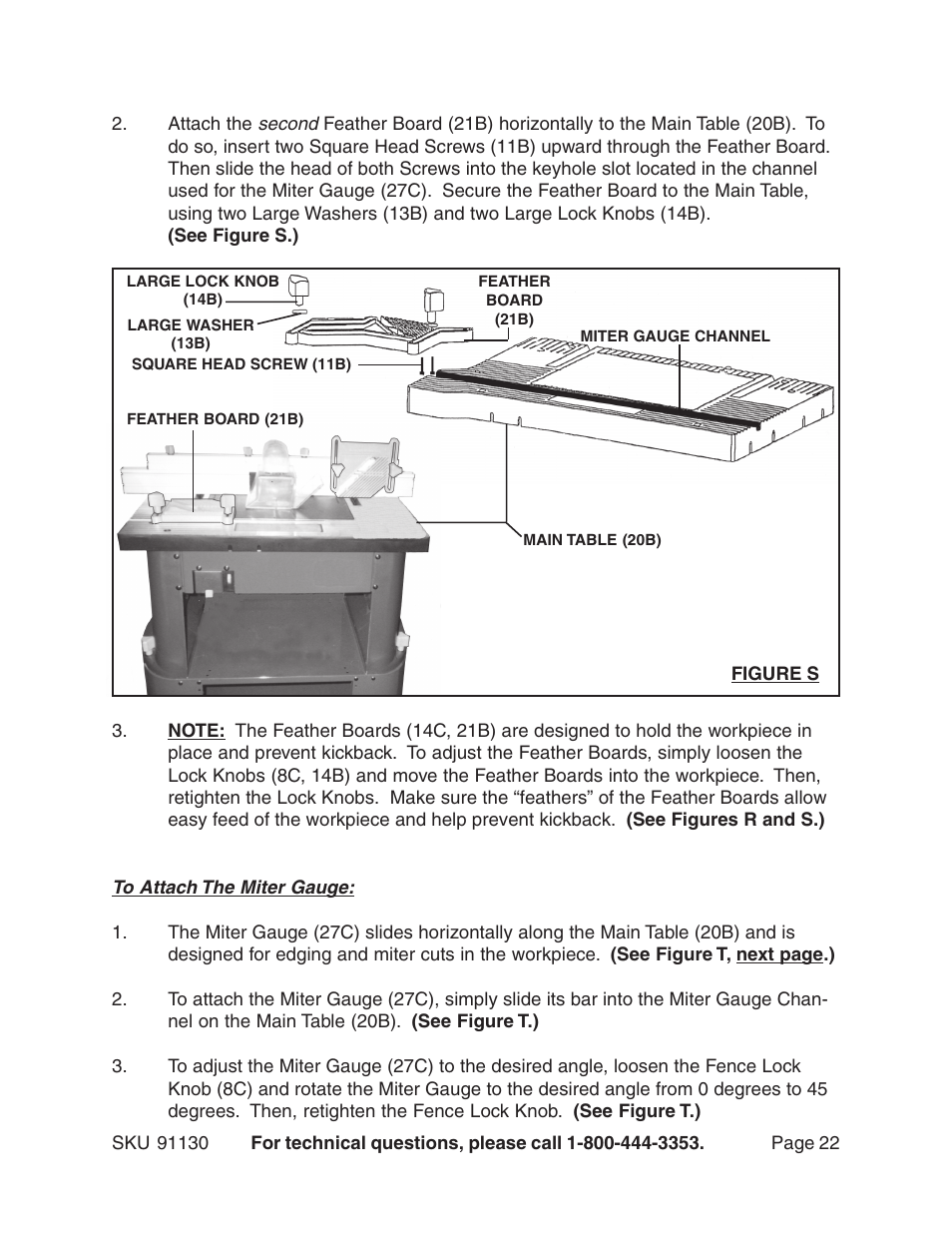 Harbor Freight Tools ROUTER WITH FULL SIZE TABLE 91130 User Manual | Page 22 / 32