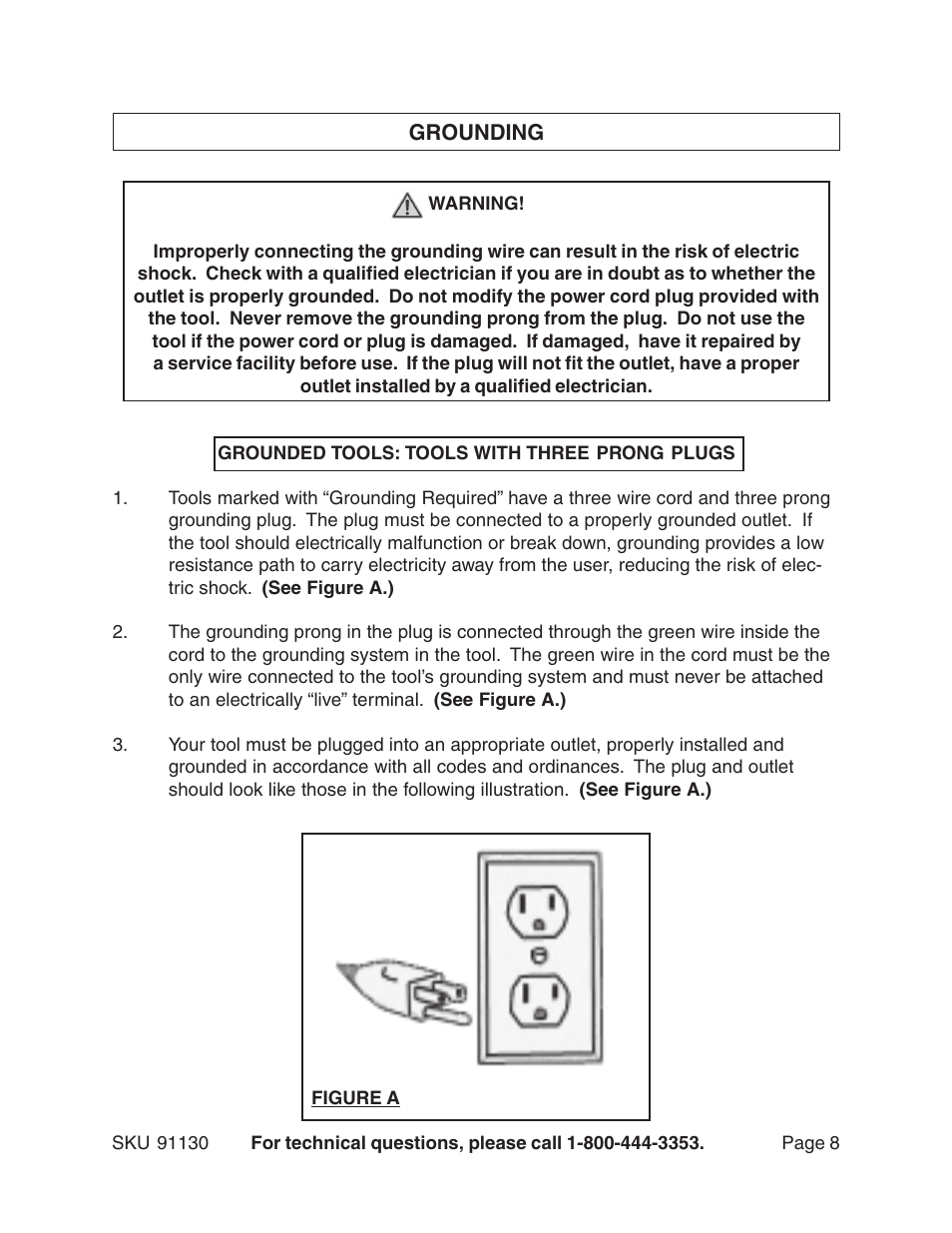 Harbor Freight Tools ROUTER WITH FULL SIZE TABLE 91130 User Manual | Page 8 / 32