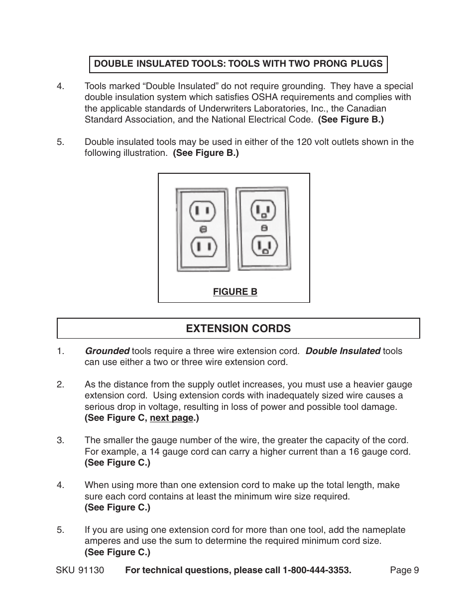 Harbor Freight Tools ROUTER WITH FULL SIZE TABLE 91130 User Manual | Page 9 / 32