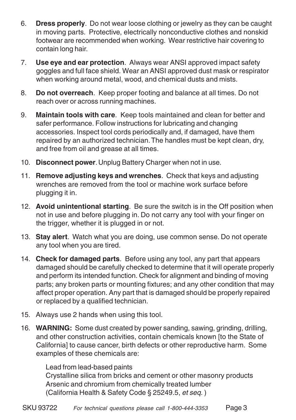 Harbor Freight Tools 93722 User Manual | Page 3 / 12