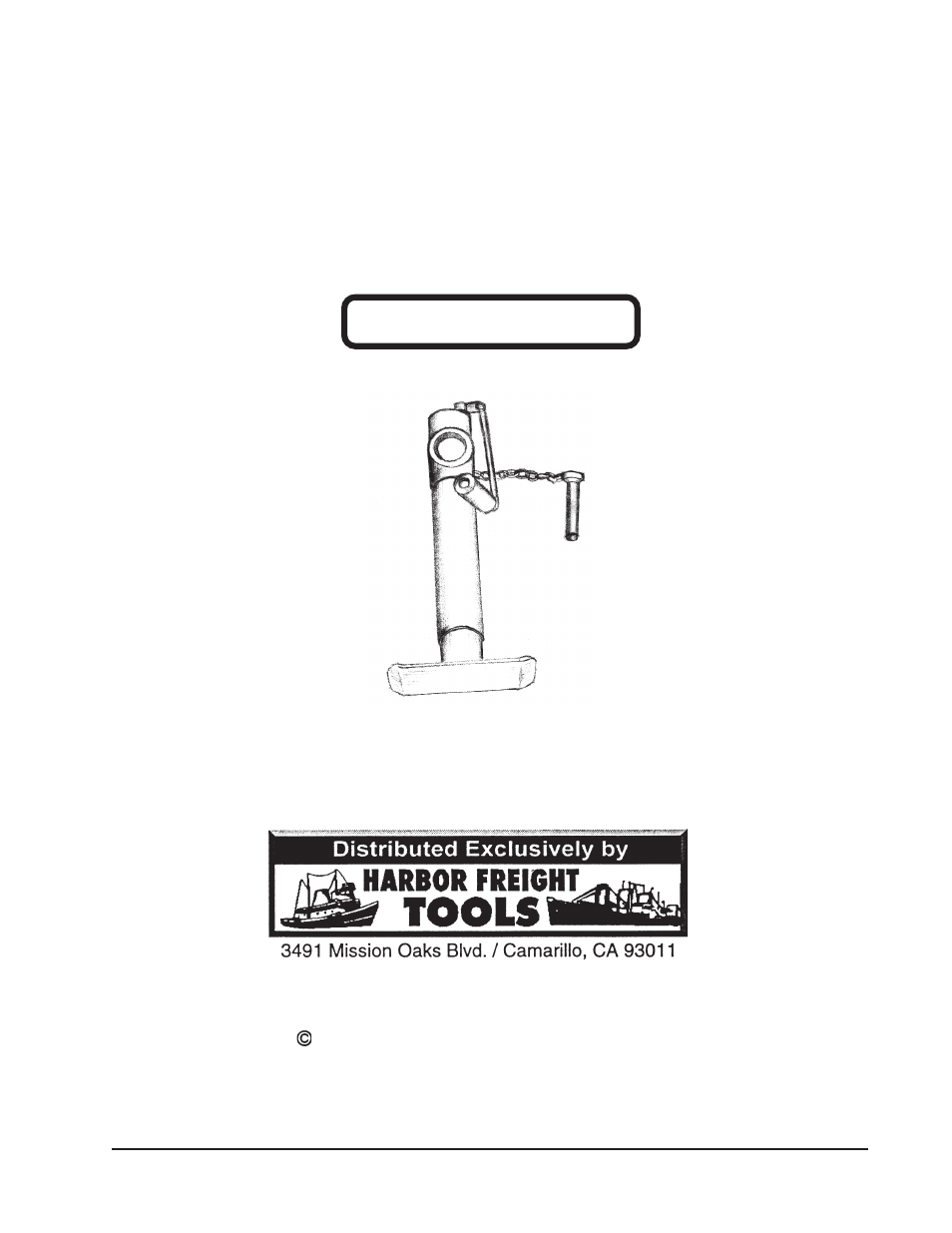 Harbor Freight Tools TRAILER JACK 41006 User Manual | 5 pages