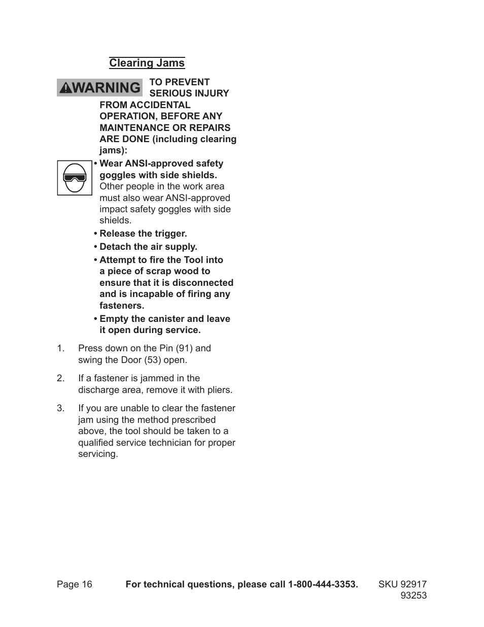 Harbor Freight Tools 92917 User Manual | Page 16 / 20