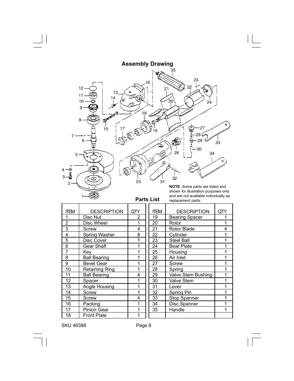 Harbor Freight Tools 46388 User Manual | Page 8 / 8