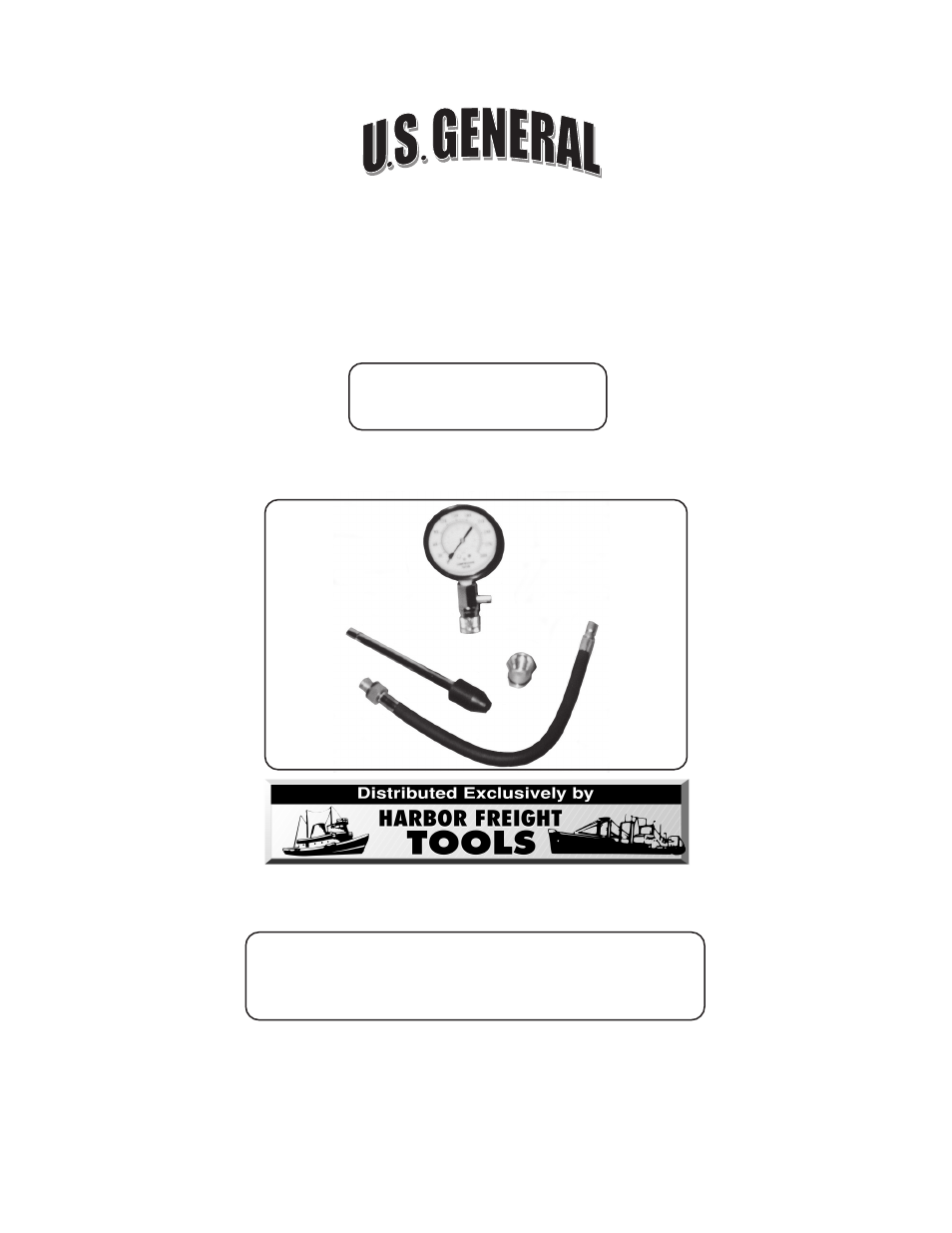 Harbor Freight Tools COMPRESSION TESTER 92720 User Manual | 8 pages