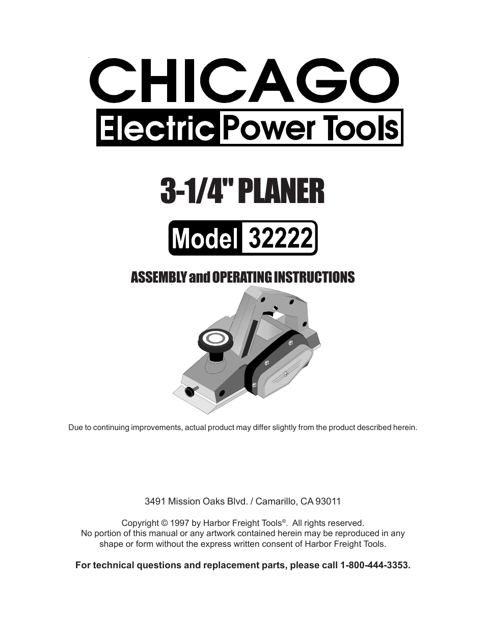 Harbor Freight Tools 32222 User Manual | 13 pages