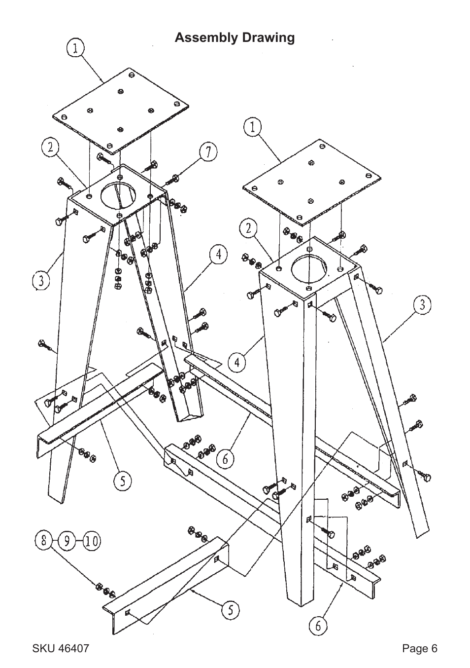 Harbor Freight Tools 46407 User Manual | Page 6 / 6