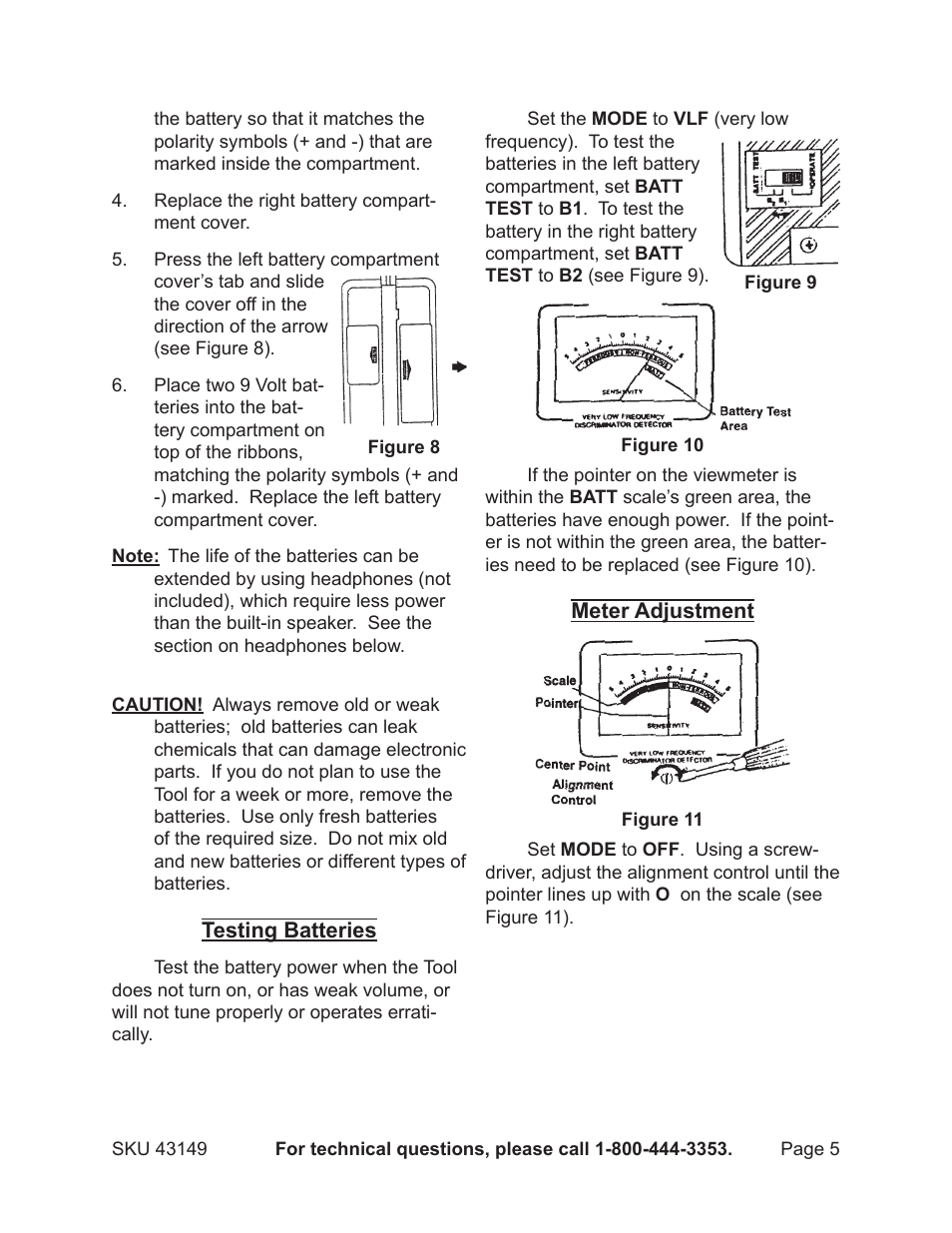 Harbor Freight Tools 43149 User Manual | Page 5 / 11