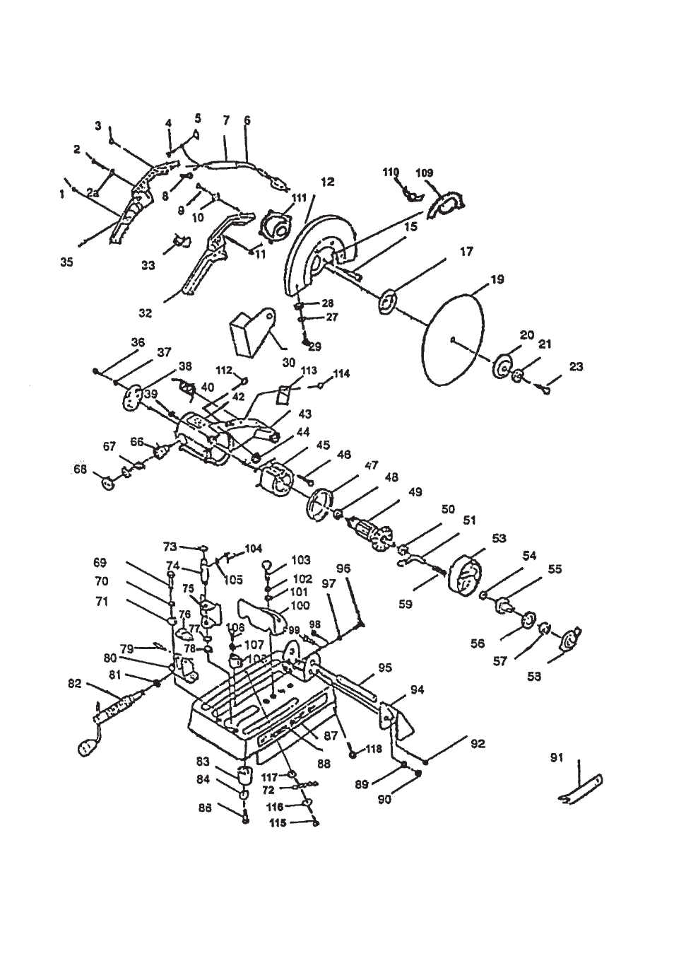 Assembly drawing | Harbor Freight Tools 44829 User Manual | Page 7 / 8