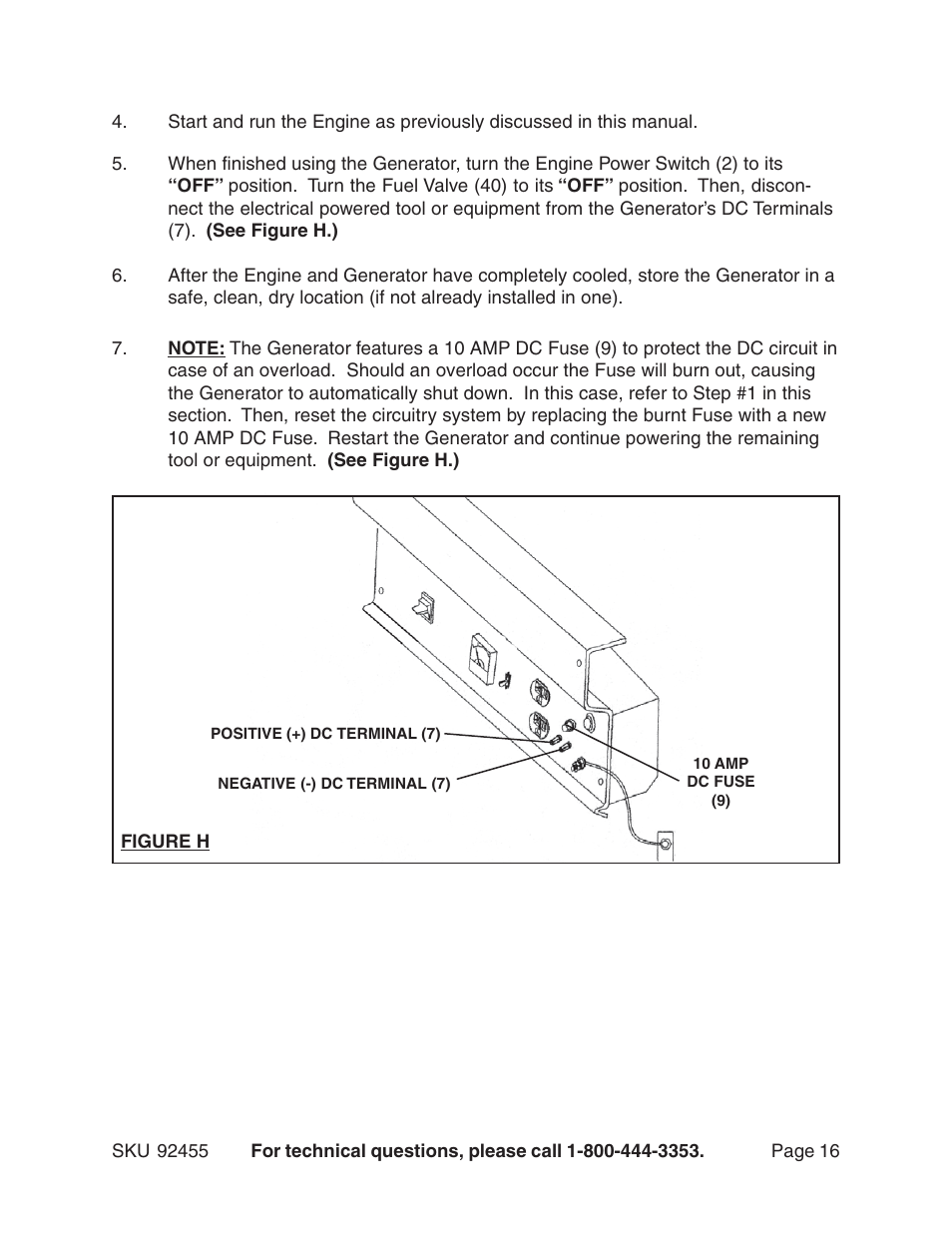 Harbor Freight Tools 92455 User Manual | Page 16 / 24