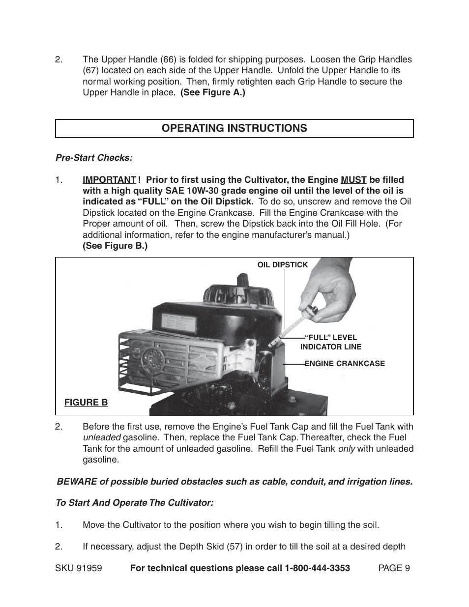 Harbor Freight Tools BUMBLE BEE 91959 User Manual | Page 9 / 14