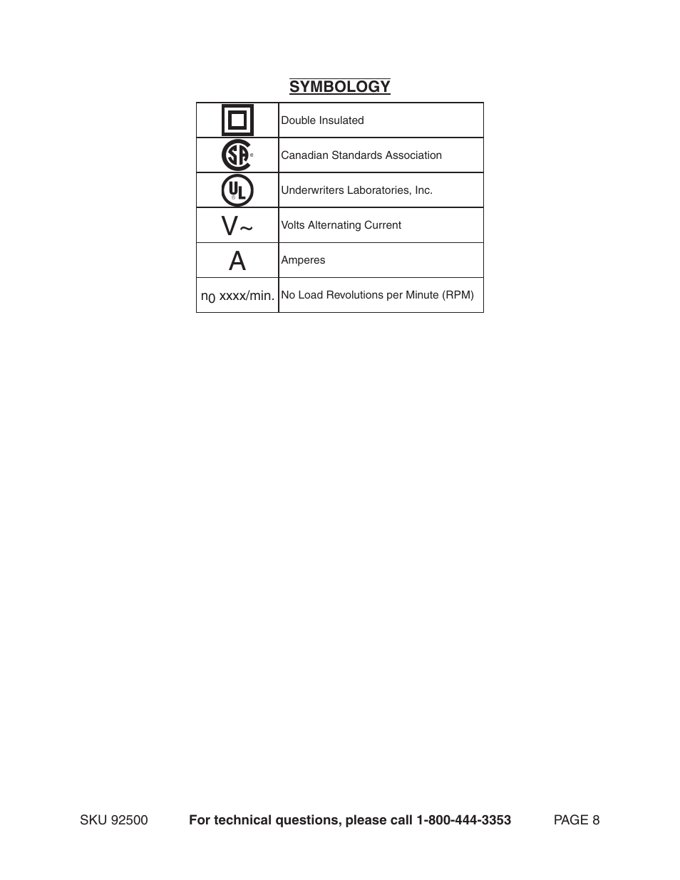 Harbor Freight Tools 92500 User Manual | Page 8 / 11