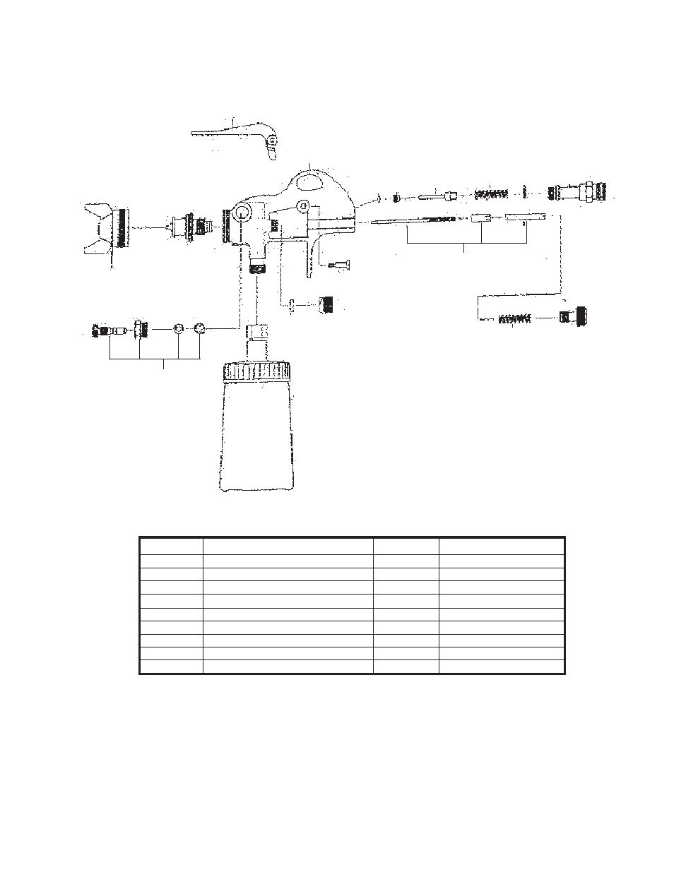 Touch-up sprayer assembly drawing and parts list | Harbor Freight Tools 90985 User Manual | Page 12 / 12