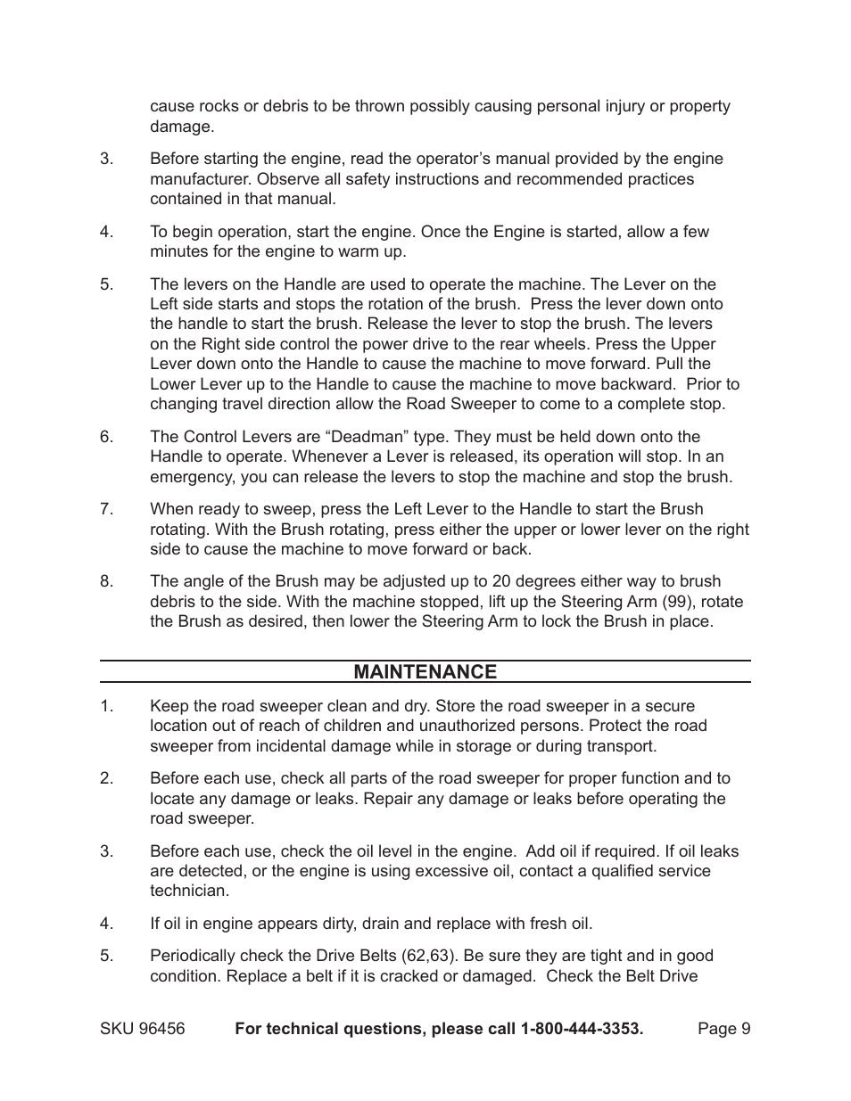 Harbor Freight Tools 96456 User Manual | Page 9 / 14