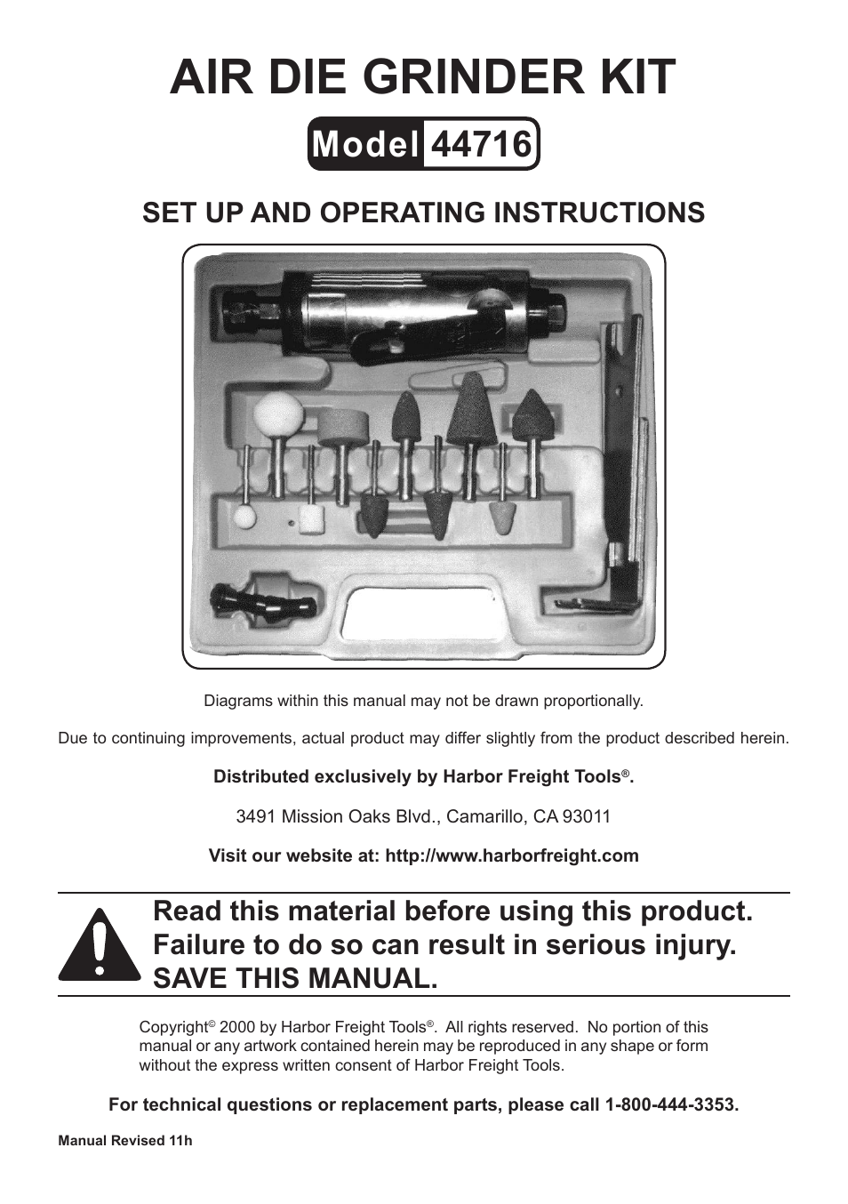 Harbor Freight Tools 44716 User Manual | 9 pages