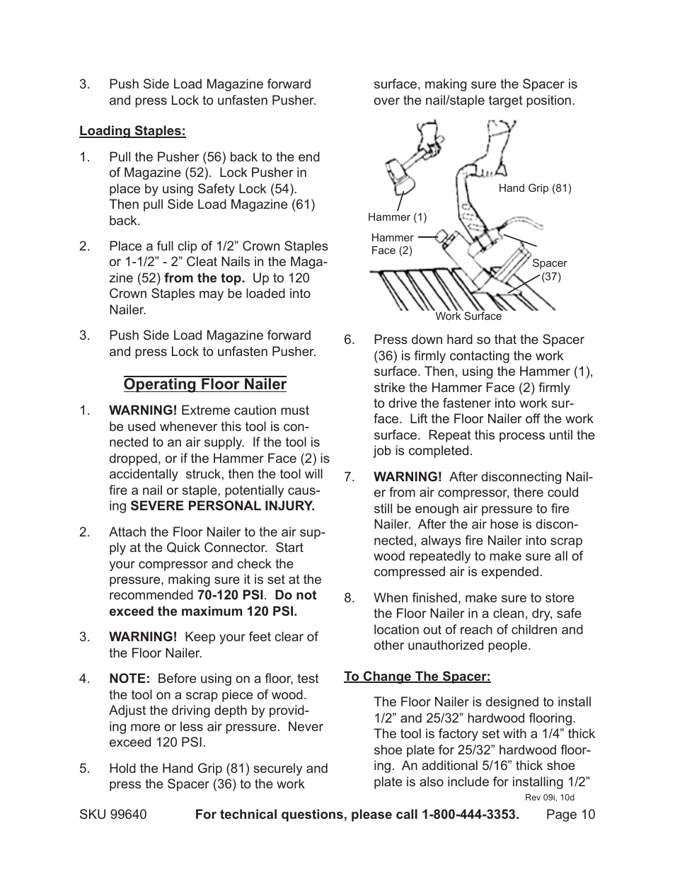 Harbor Freight Tools 99640 User Manual | Page 10 / 16