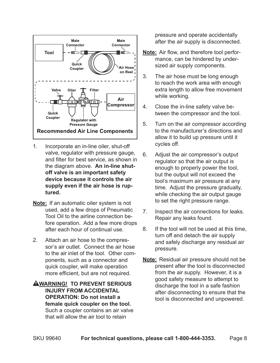 Harbor Freight Tools 99640 User Manual | Page 8 / 16