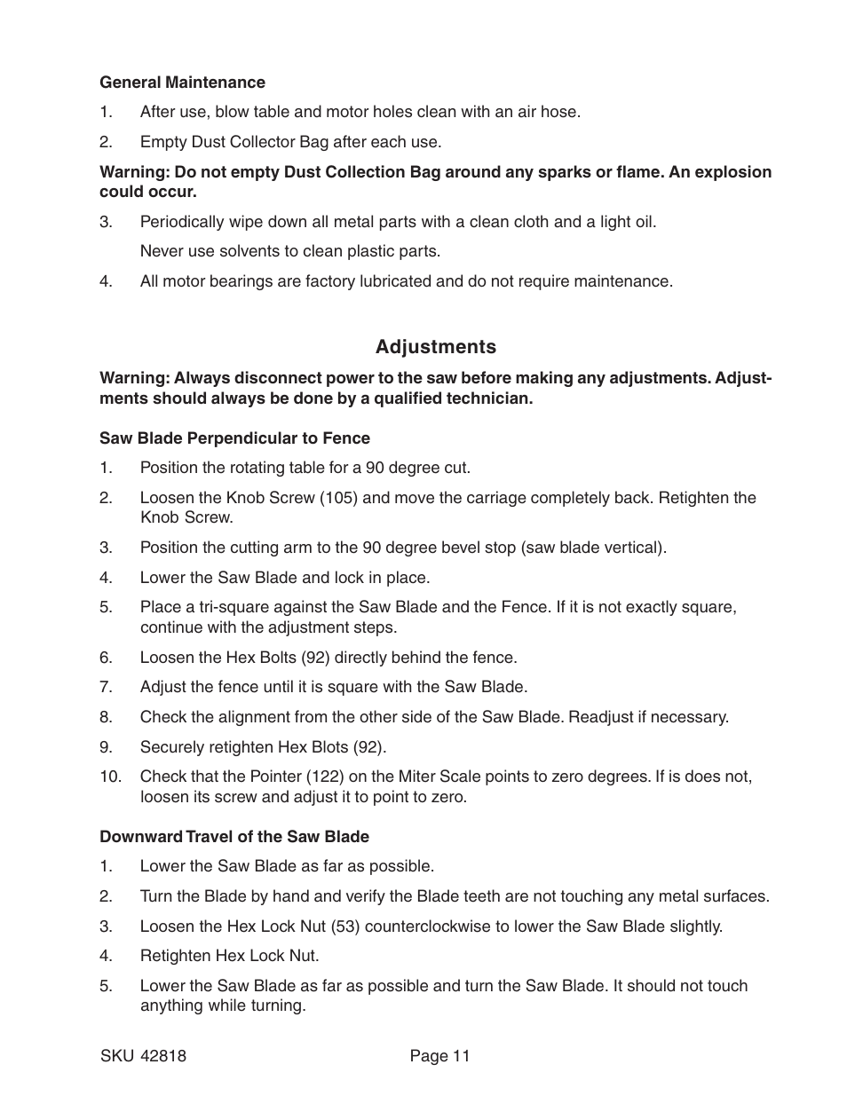Harbor Freight Tools 42818 User Manual | Page 11 / 15