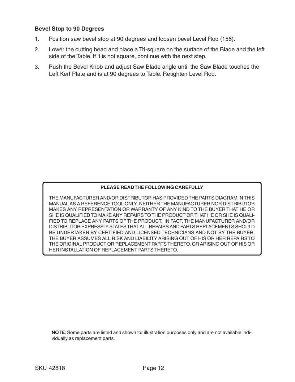 Harbor Freight Tools 42818 User Manual | Page 12 / 15