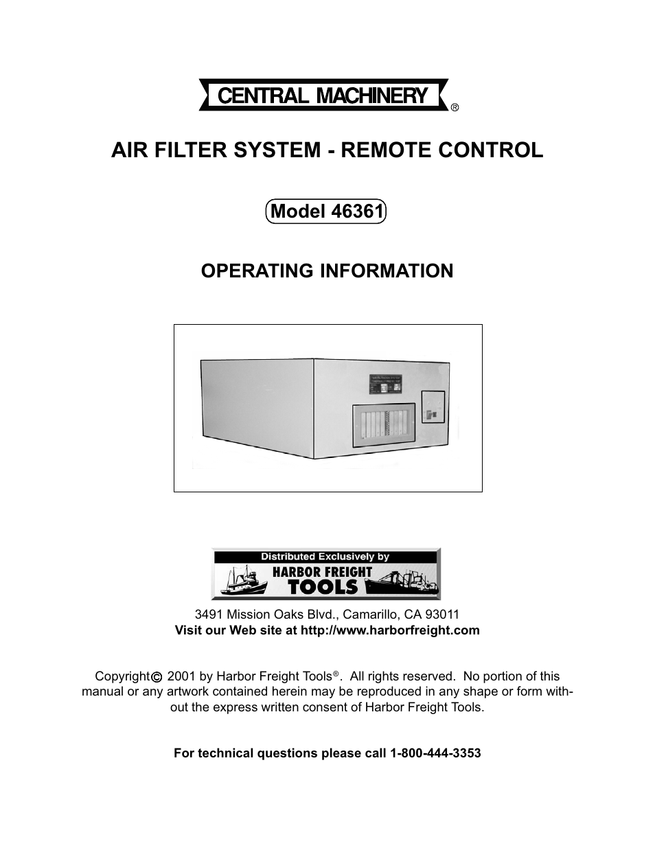 Harbor Freight Tools 46361 User Manual | 11 pages