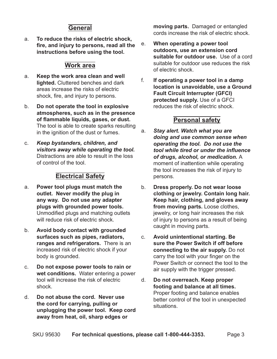 Harbor Freight Tools 95630 User Manual | Page 3 / 14