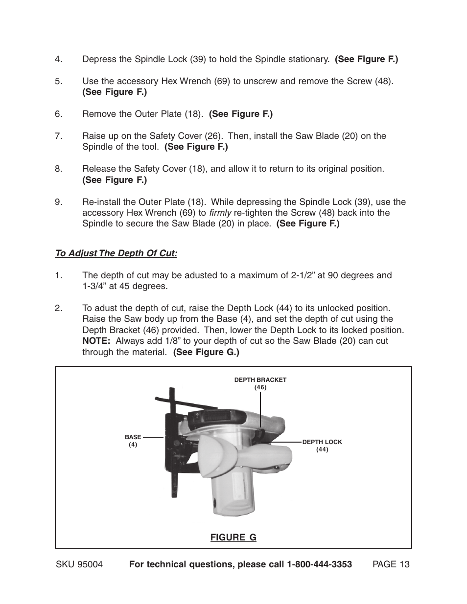 Harbor Freight Tools 95004 User Manual | Page 13 / 20