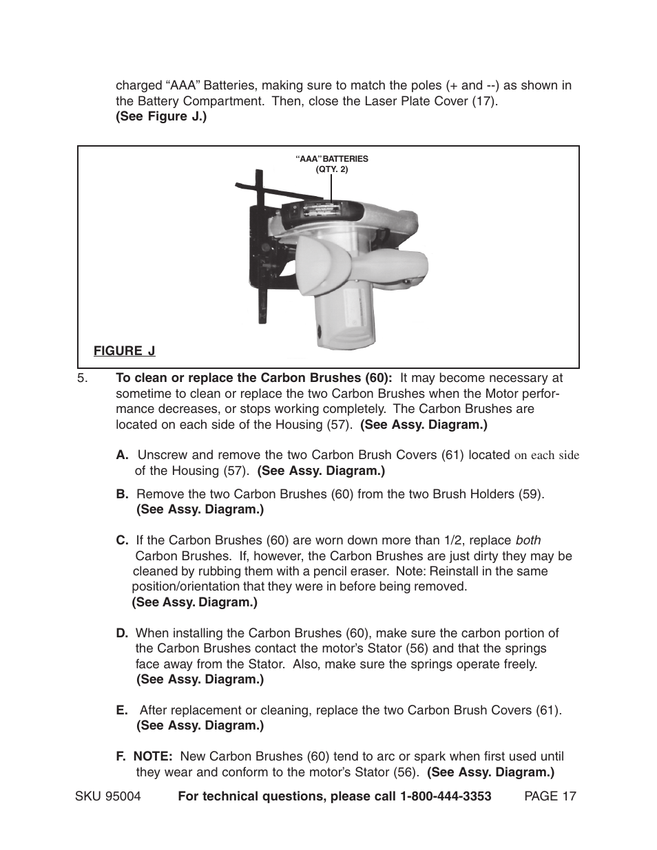 Harbor Freight Tools 95004 User Manual | Page 17 / 20