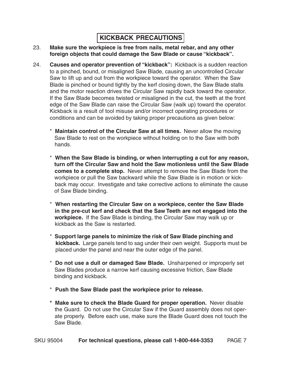 Harbor Freight Tools 95004 User Manual | Page 7 / 20