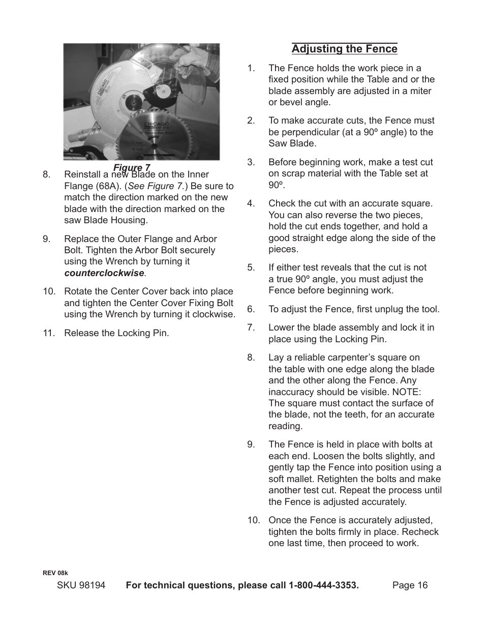 Harbor Freight Tools 98194 User Manual | Page 16 / 24