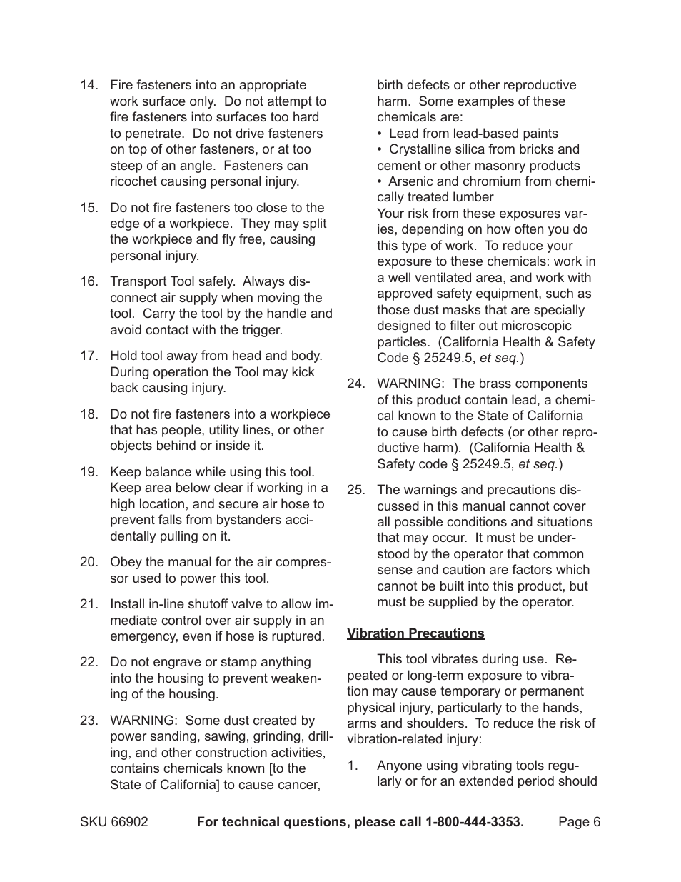 Harbor Freight Tools 66902 User Manual | Page 6 / 16
