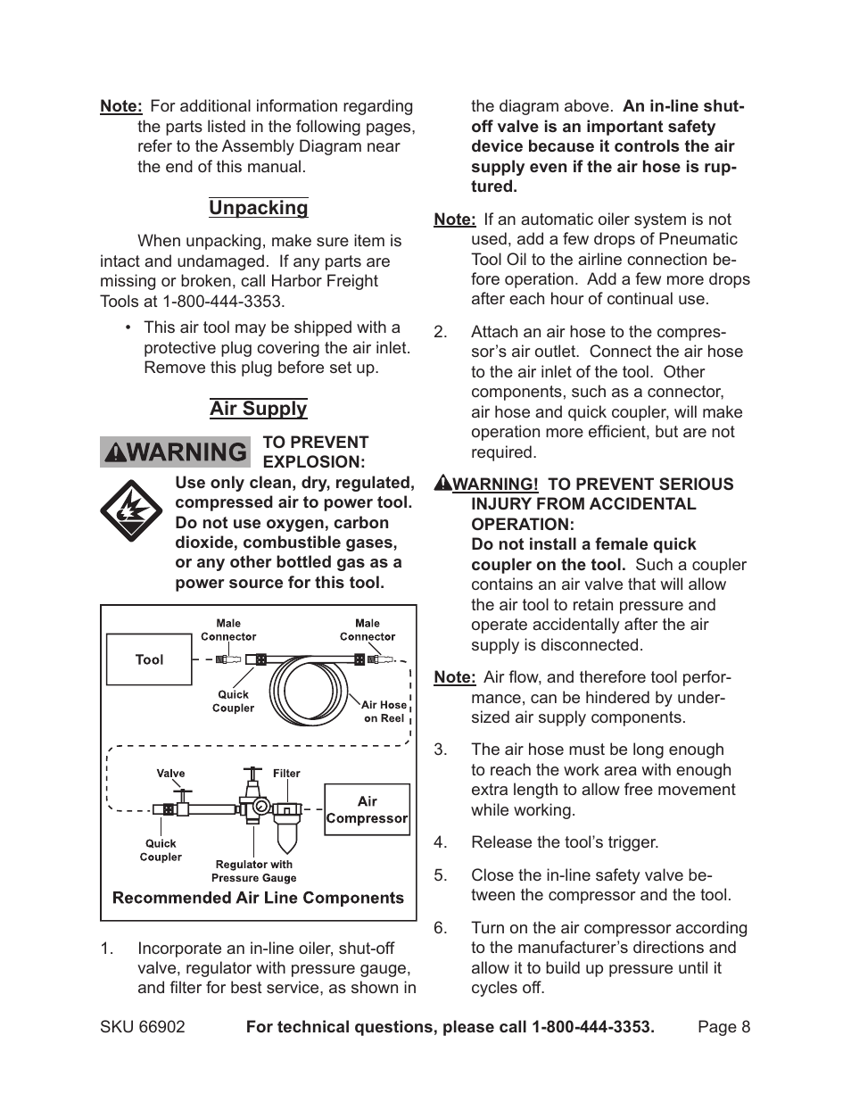 Harbor Freight Tools 66902 User Manual | Page 8 / 16