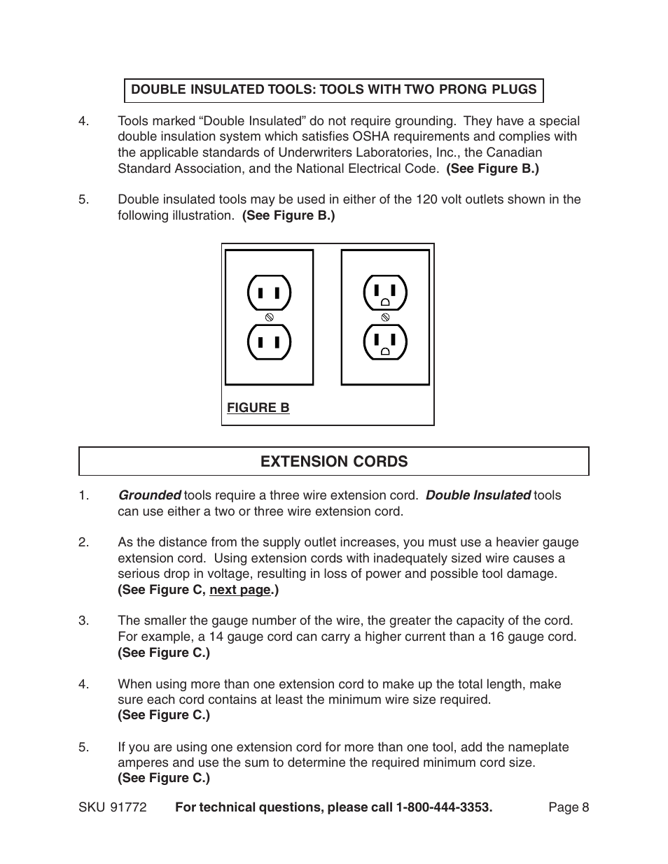Harbor Freight Tools 91772 User Manual | Page 8 / 15
