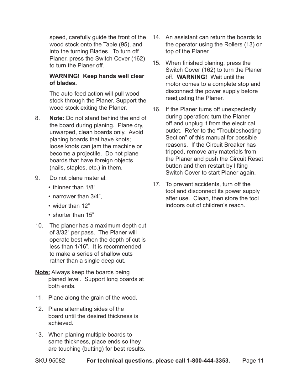 Harbor Freight Tools 95082 User Manual | Page 11 / 21